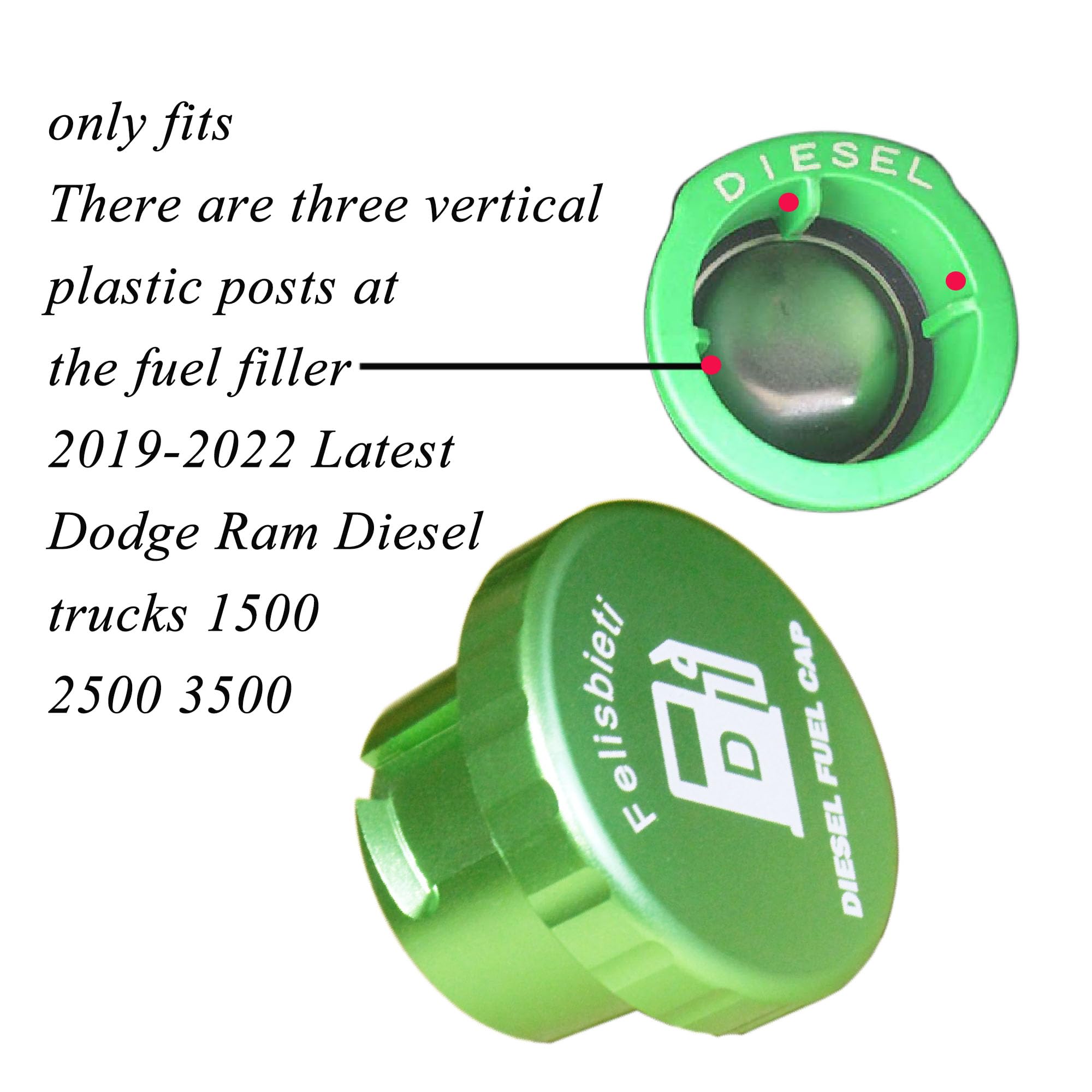 Felisbieti Ram cap magnetically attaches during fueling for secure handling.