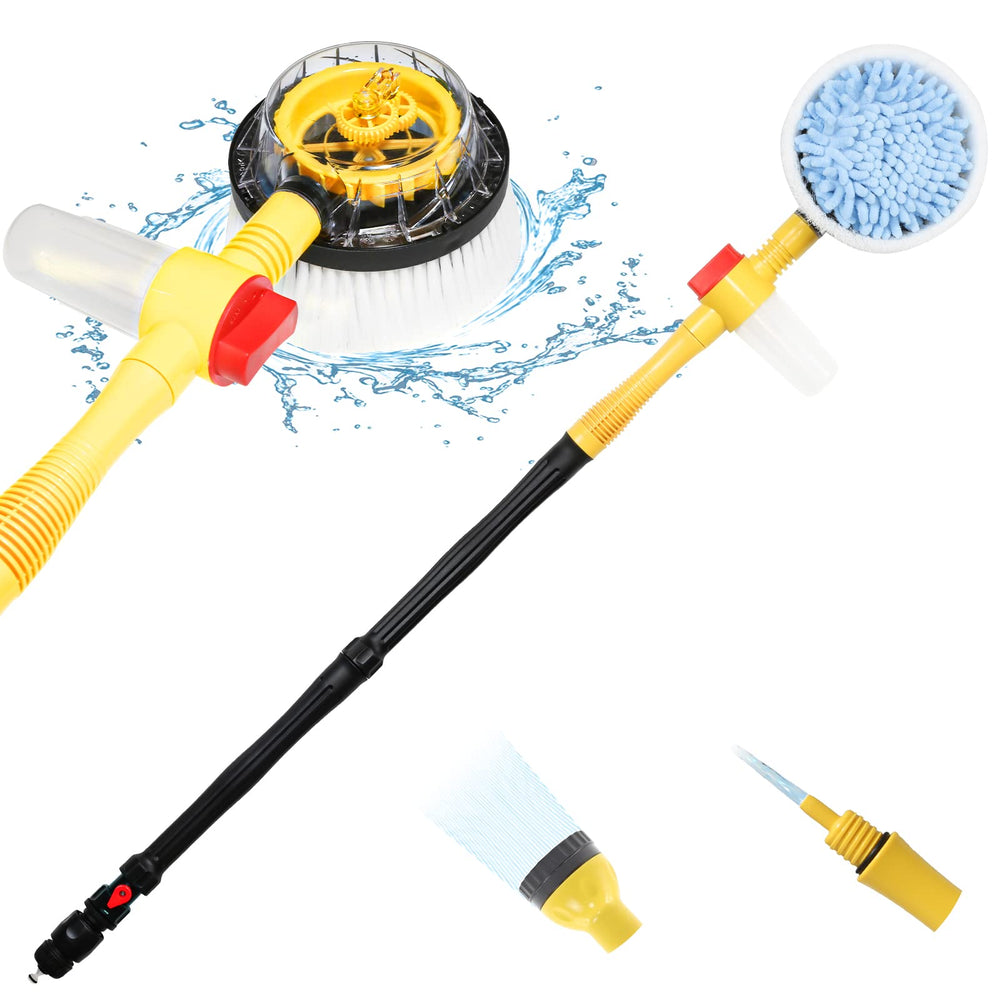 FEMBW rotating car wash brush with long handle for easier reach