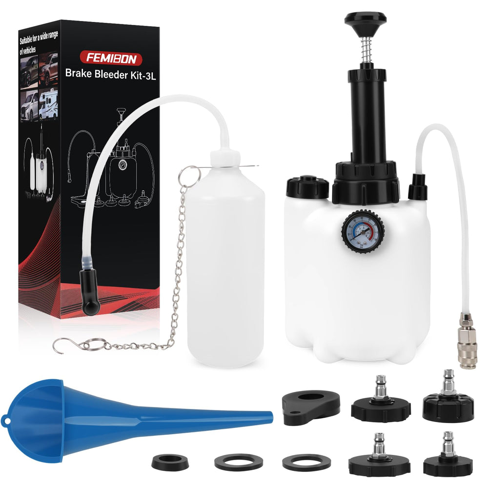 Femibon 3L brake bleeder main unit for solo brake service.