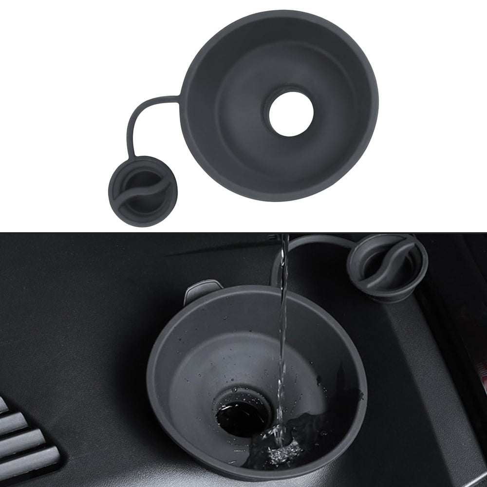 Femibon wiper fluid funnel for Tesla Model 3, front view, spill-free operation