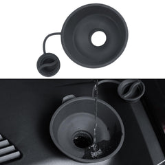 Femibon wiper fluid funnel for Tesla Model 3, front view, spill-free operation