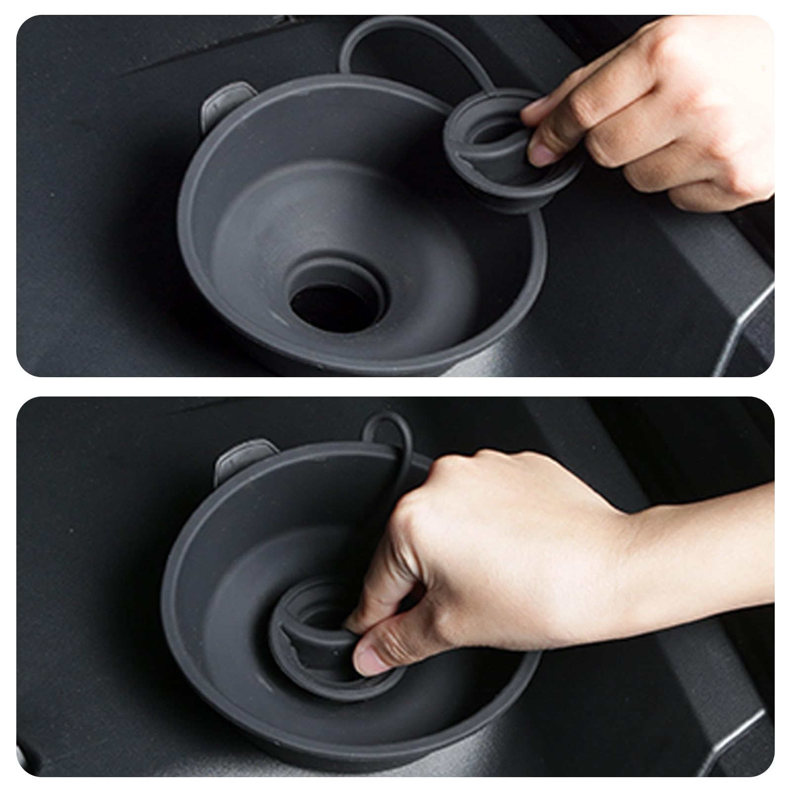 Durable Femibon funnel showing Tesla reservoir compatibility for smooth pours