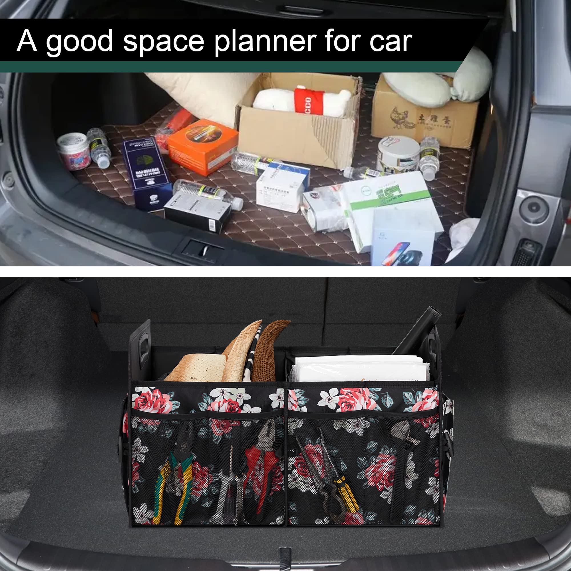 Femuar versatile car storage for groceries, tools, and gear