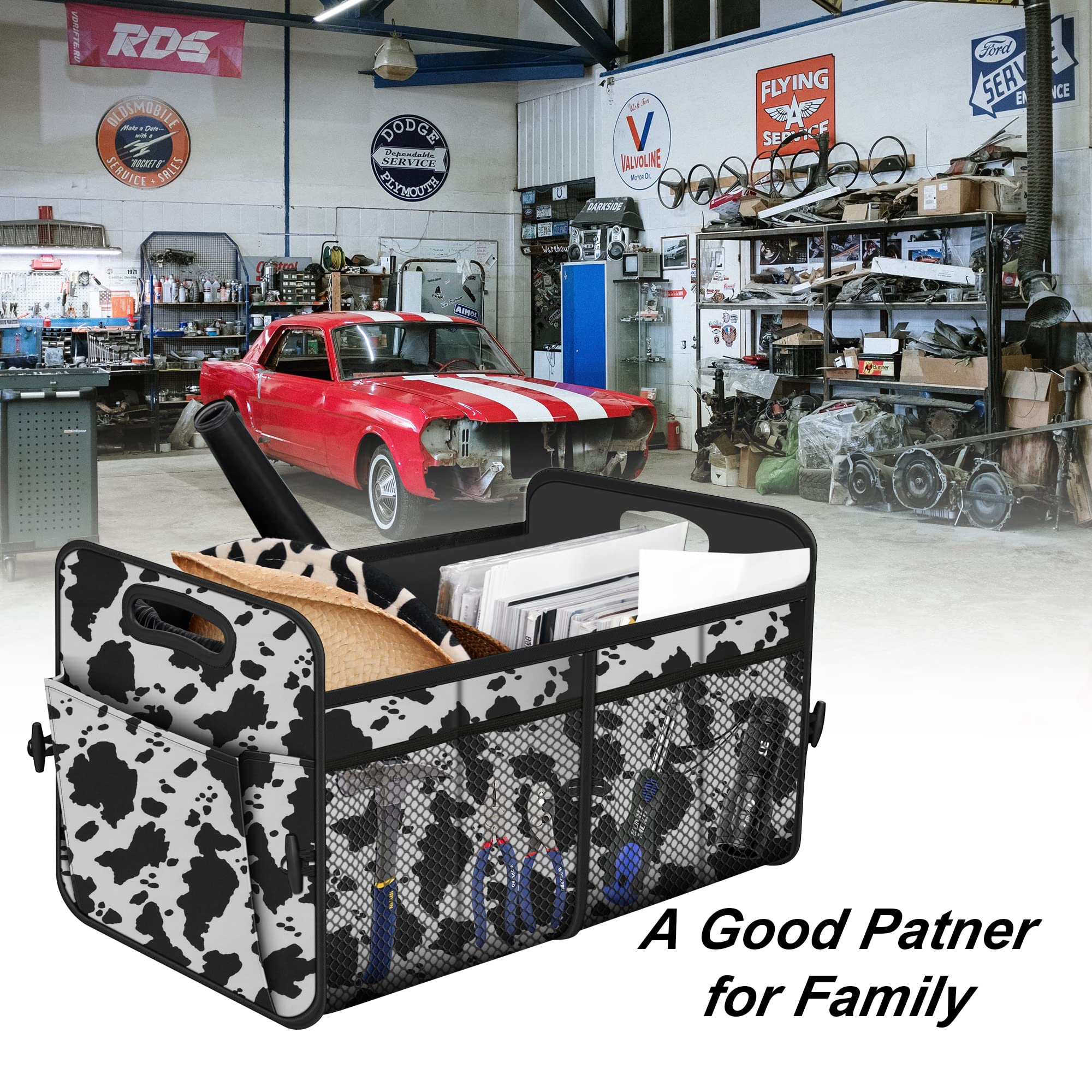 Femuar car organizer fits cars, SUVs, jeeps, and trucks.