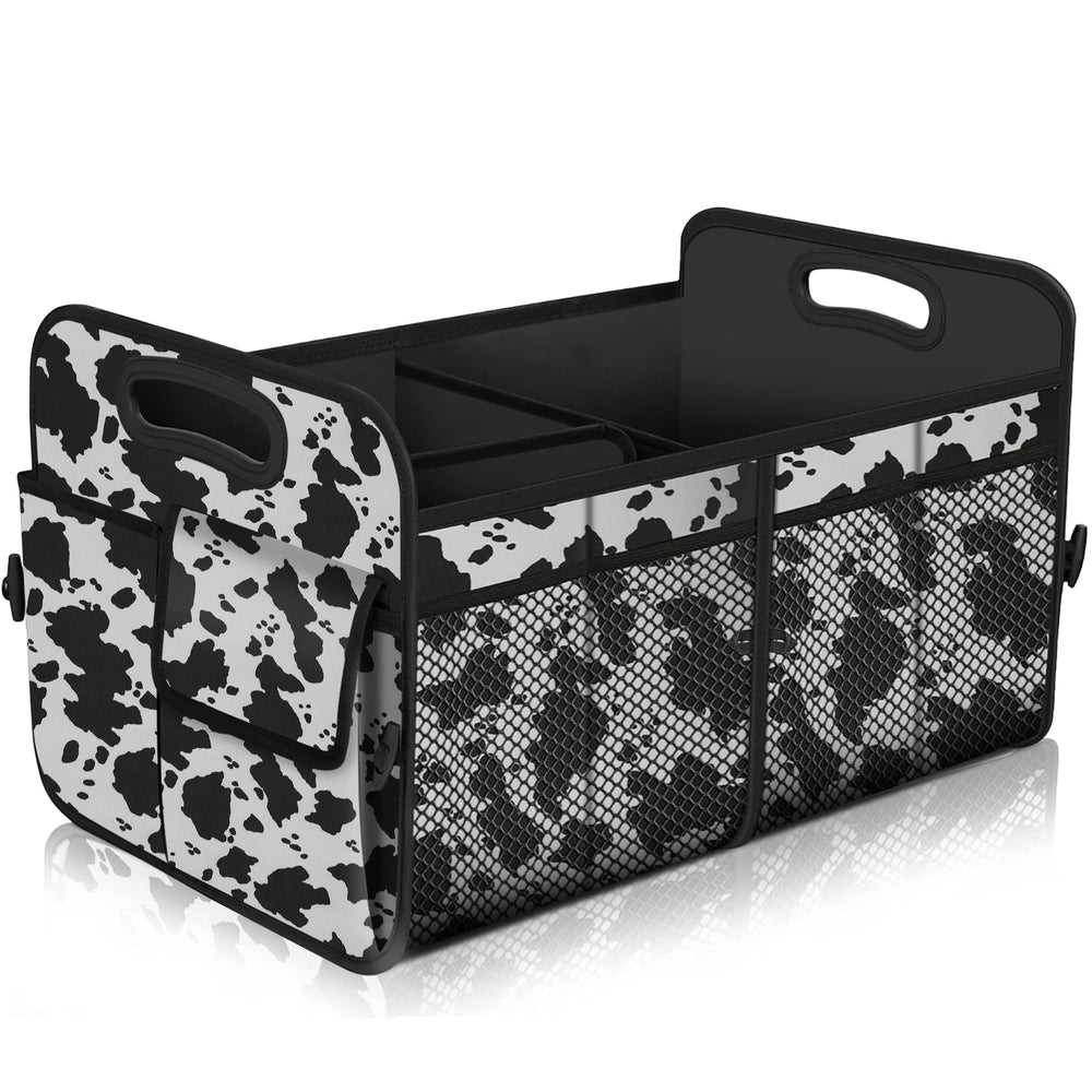 Femuar car trunk organizer with 72L capacity for groceries and gear.