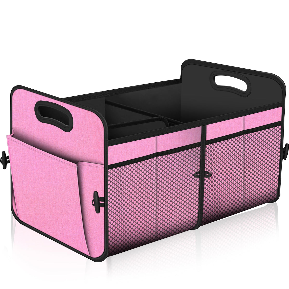 Femuar car trunk organizer shows 72L capacity for groceries and tools
