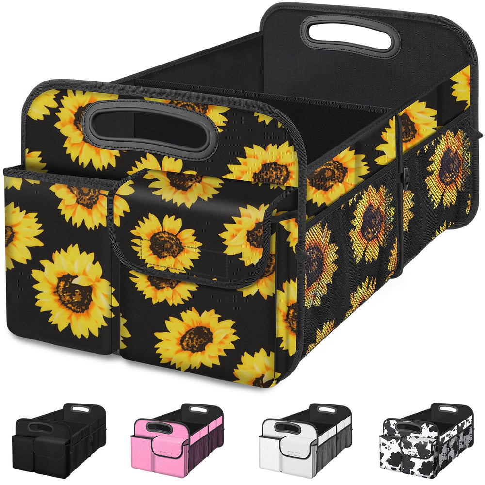 Femuar car trunk organizer folded for compact storage and space saving