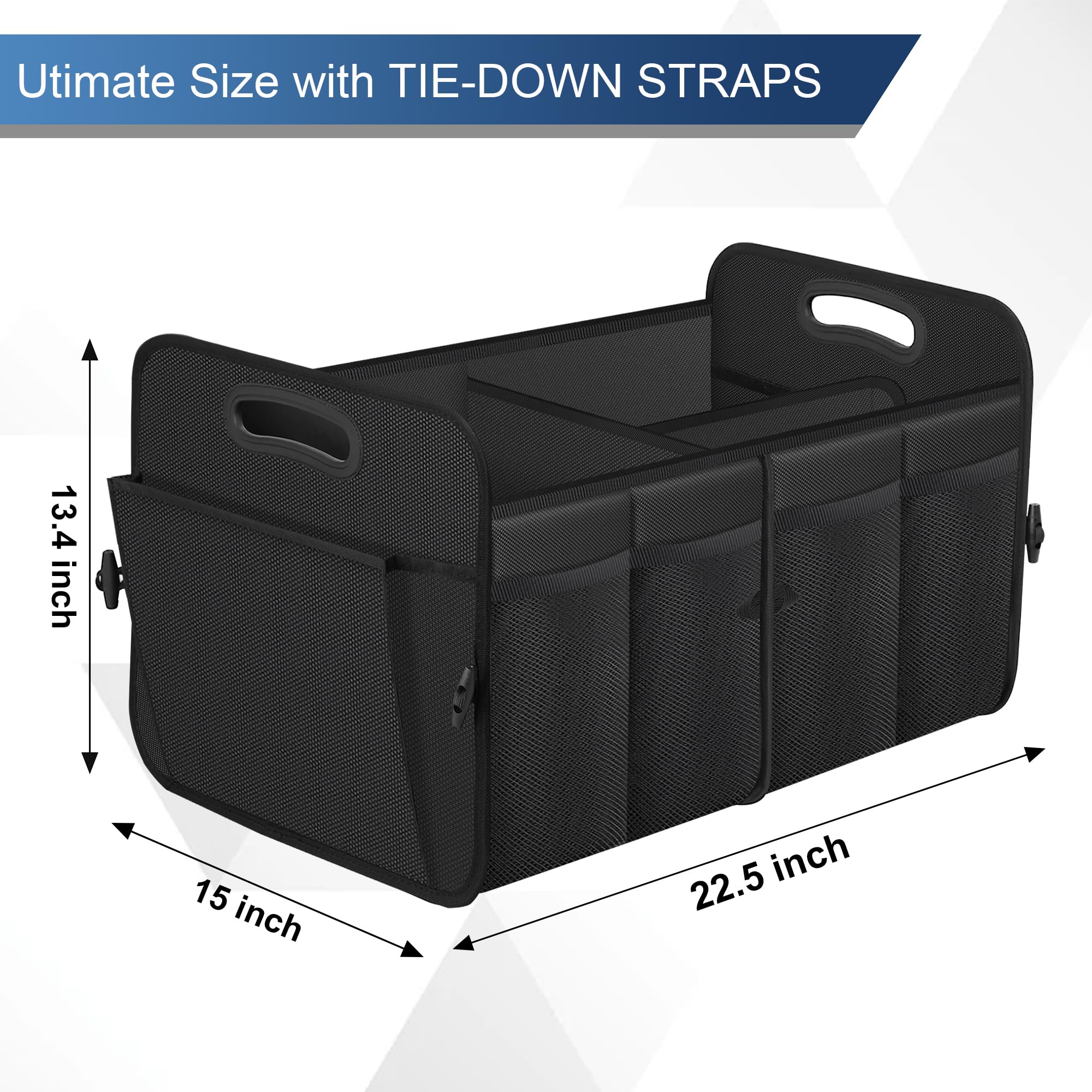 Femuar non-slip bottom keeps the trunk organizer in place while driving.