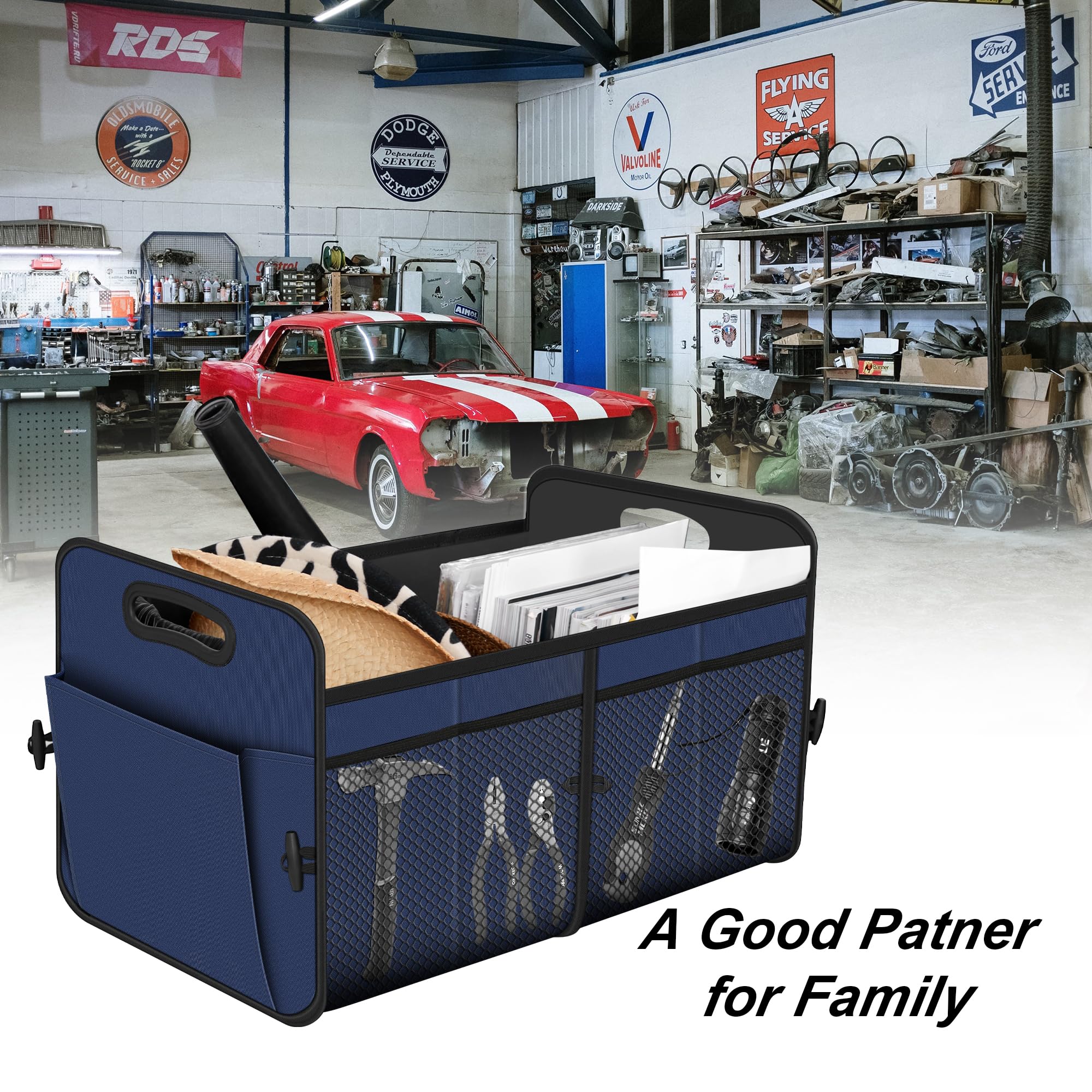 Femuar organizer with multiple bags enhances flexibility and tidy storage.