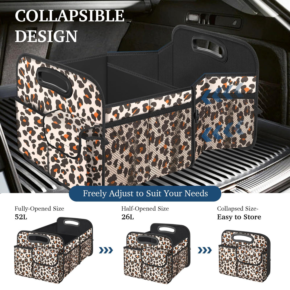 Femuar trunk organizer with non-slip bottom stays in place during drives