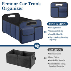 Femuar trunk organizer non-slip bottom prevents shifting during drives