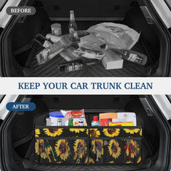 Femuar trunk organizer with Velcro non-slip bottom stays secure during driving