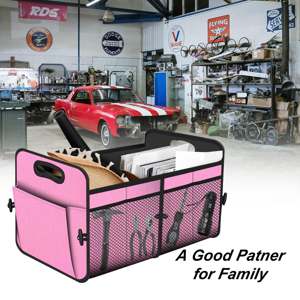 Femuar pink trunk organizer adds stylish storage to your car interior