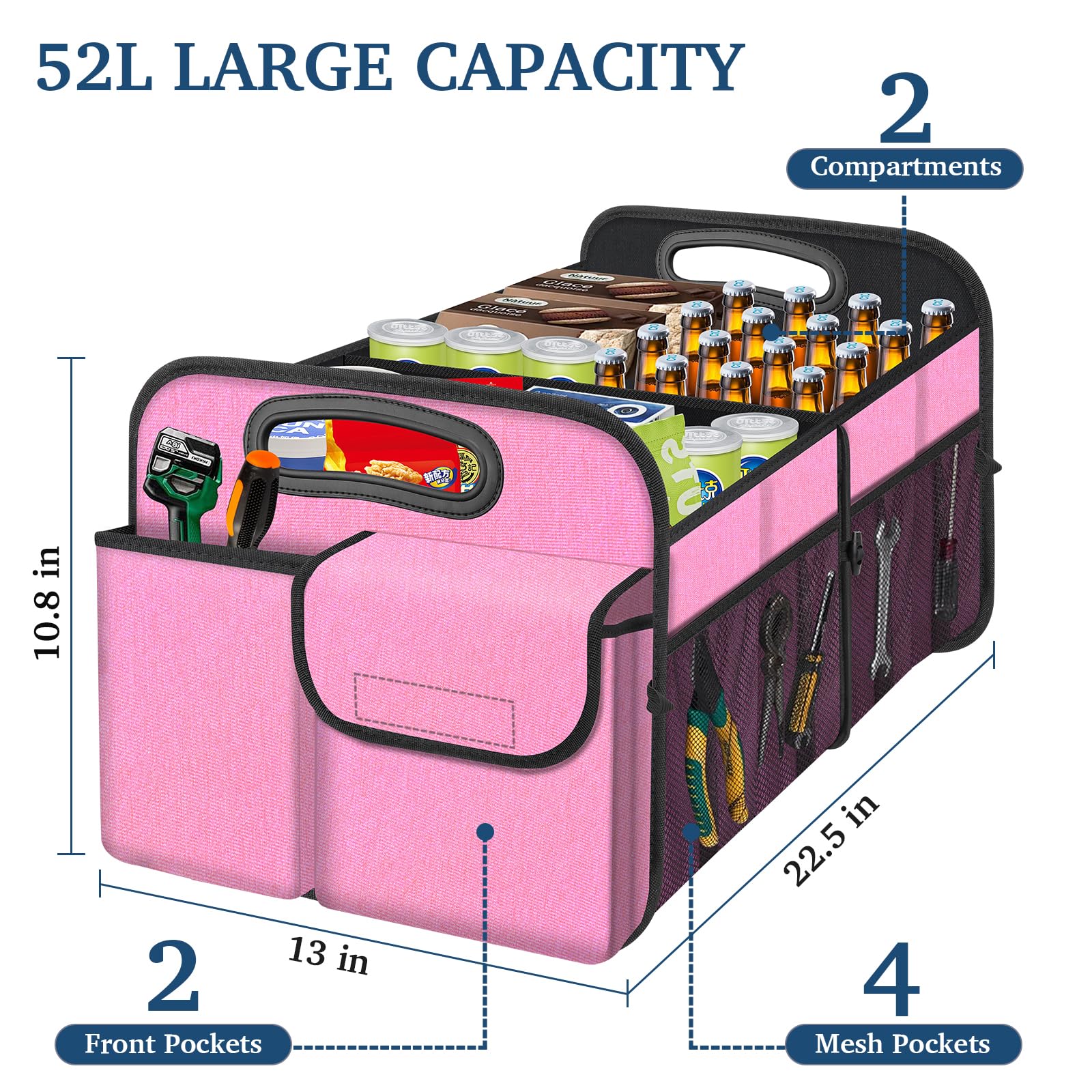 Femuar trunk organizer waterproof 600D Oxford fabric protects contents