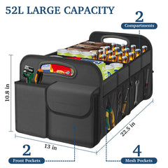 Femuar trunk organizer shows waterproof 600D fabric for easy cleanup after trips