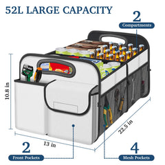 Femuar waterproof 600D Oxford cloth trunk organizer resists spills and cleans easily.