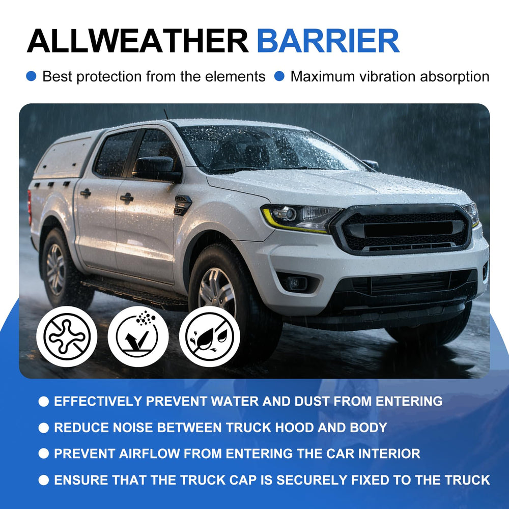 FengleAuto weather barrier reduces drafts around camper shell openings.