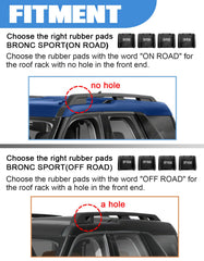 FengYu crossbars mounted on Bronco Sport show secure anti-theft lock system.