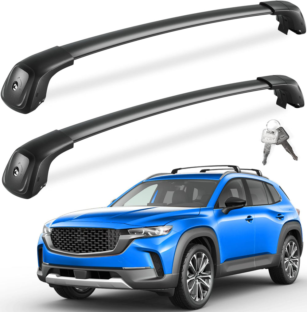 FengYu roof rack crossbars with accessories included for Mazda CX-50, easy setup.