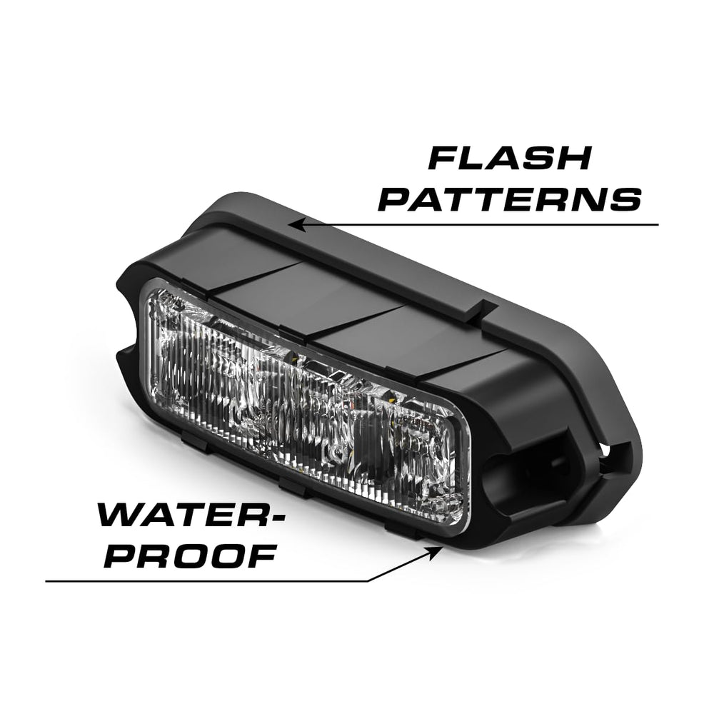 Feniex Quad Q3 compact dimensions: 3.4 by 1 by 1.05 inches.
