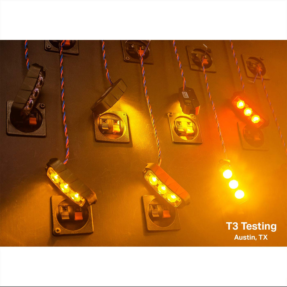 Feniex T3 mounting bezel with rubber pads protecting mounting surfaces