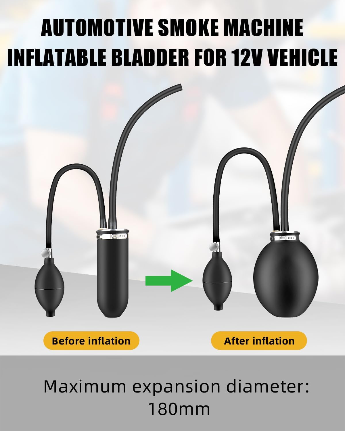 Spare bladder and mounting kit included for quick replacements