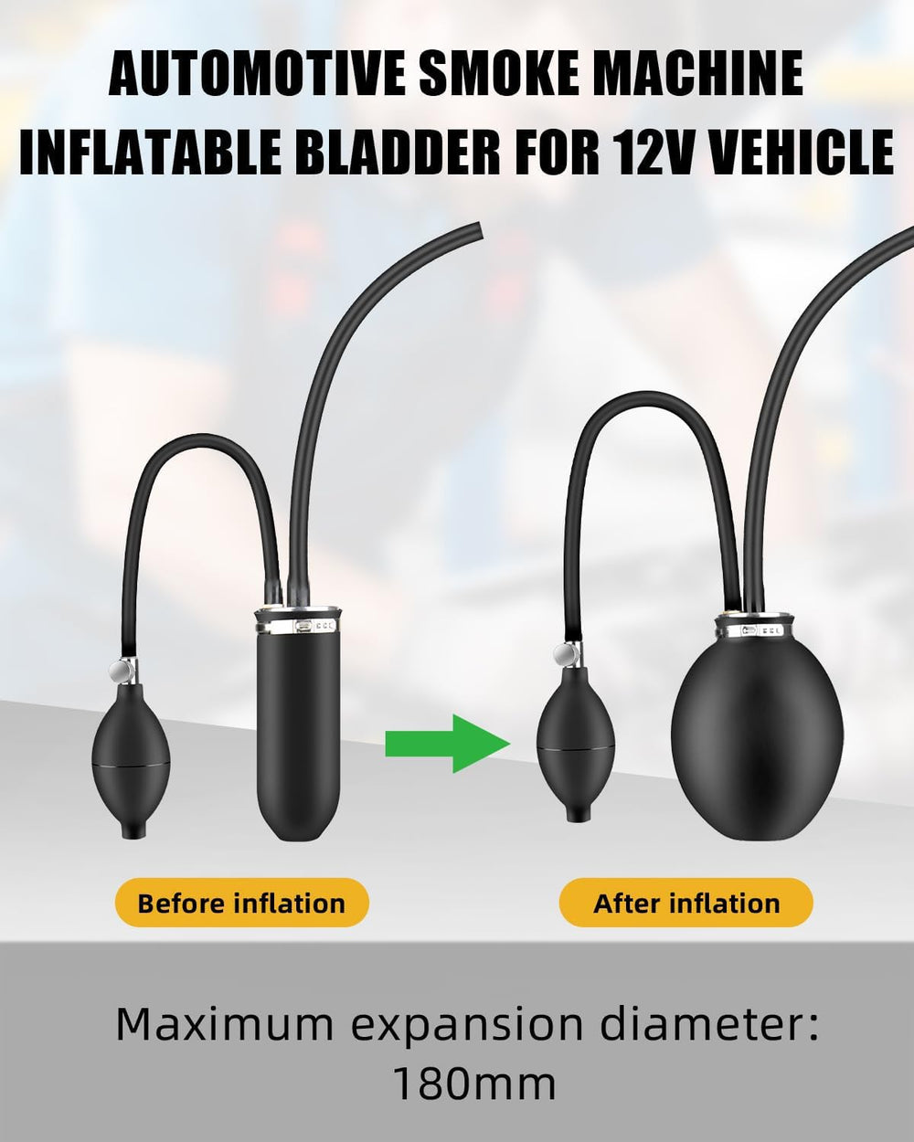 Spare bladder and mounting kit included for quick replacements