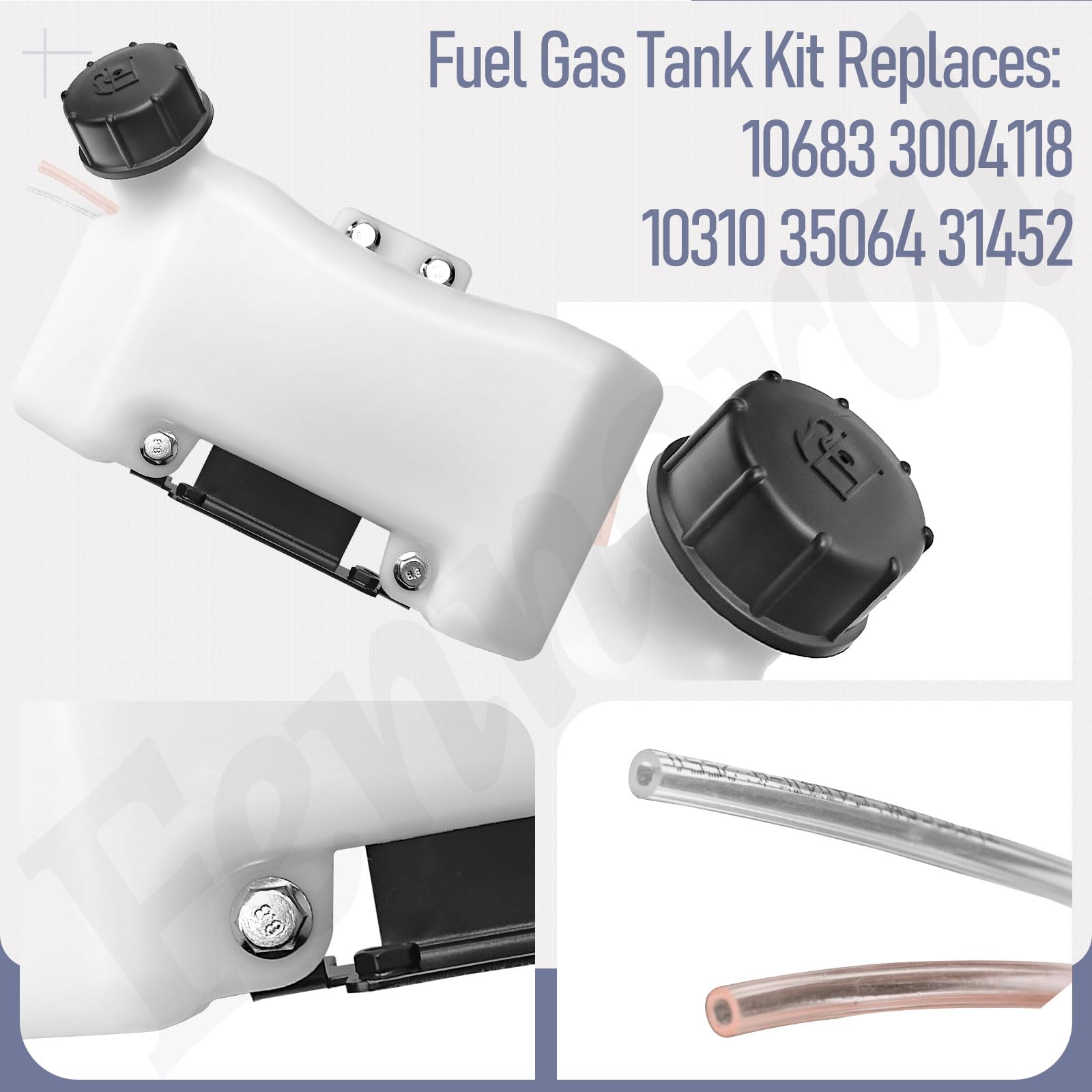 Fennoral fuel tank kit with installation brackets and screws for durable assembly