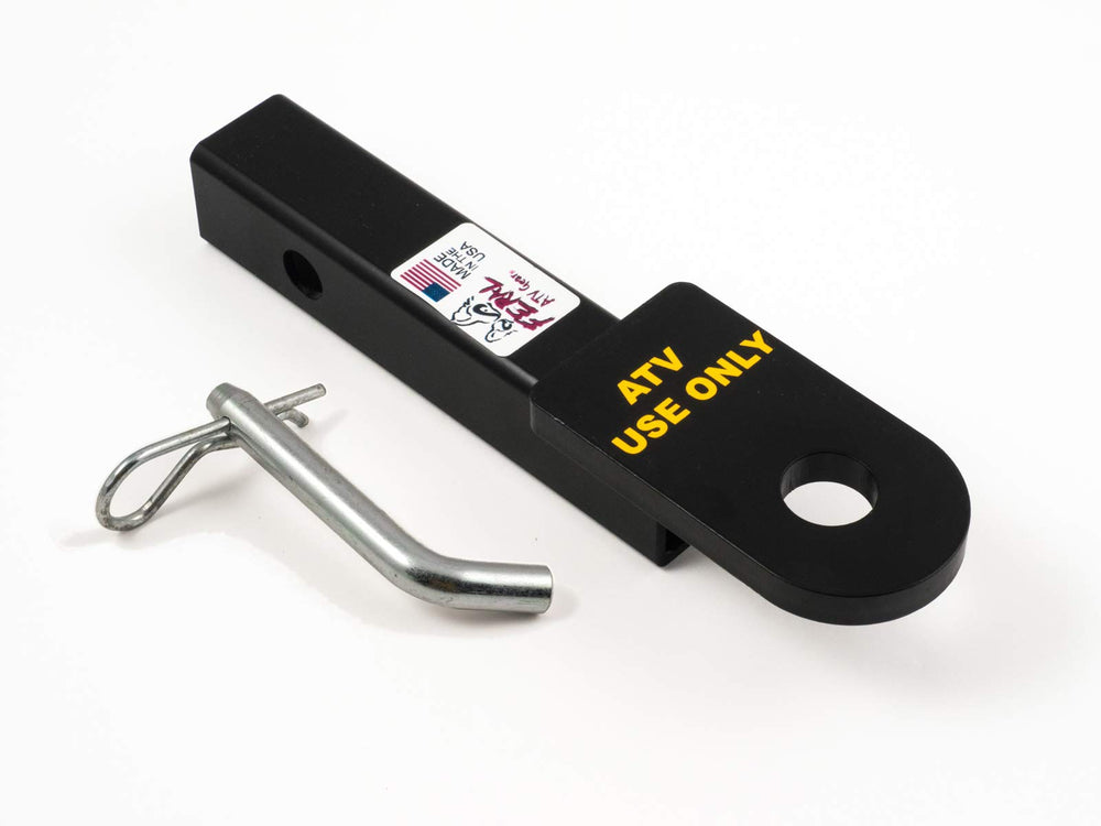 FERAL ATV Gear 1-1/4 receiver mounted on an ATV enables easy towing