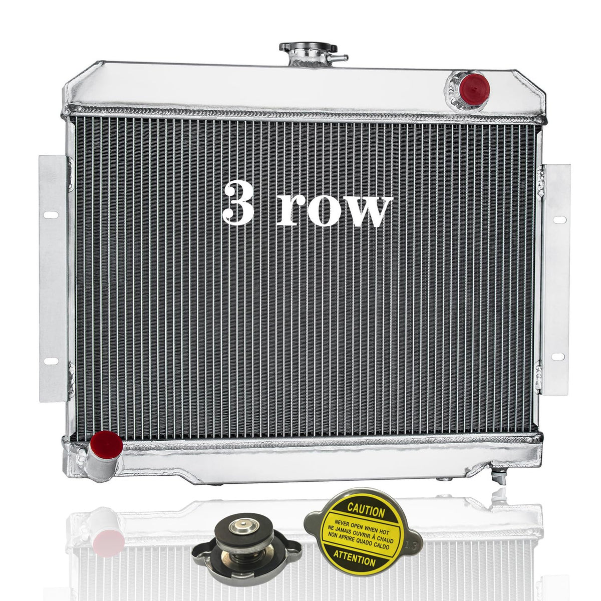 Ferncaot CC583 3-row radiator front view shows compact profile and cooling potential