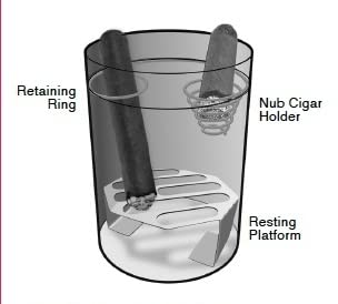 F.e.s.s ashtray can with removable lid keeps ashes and odors contained