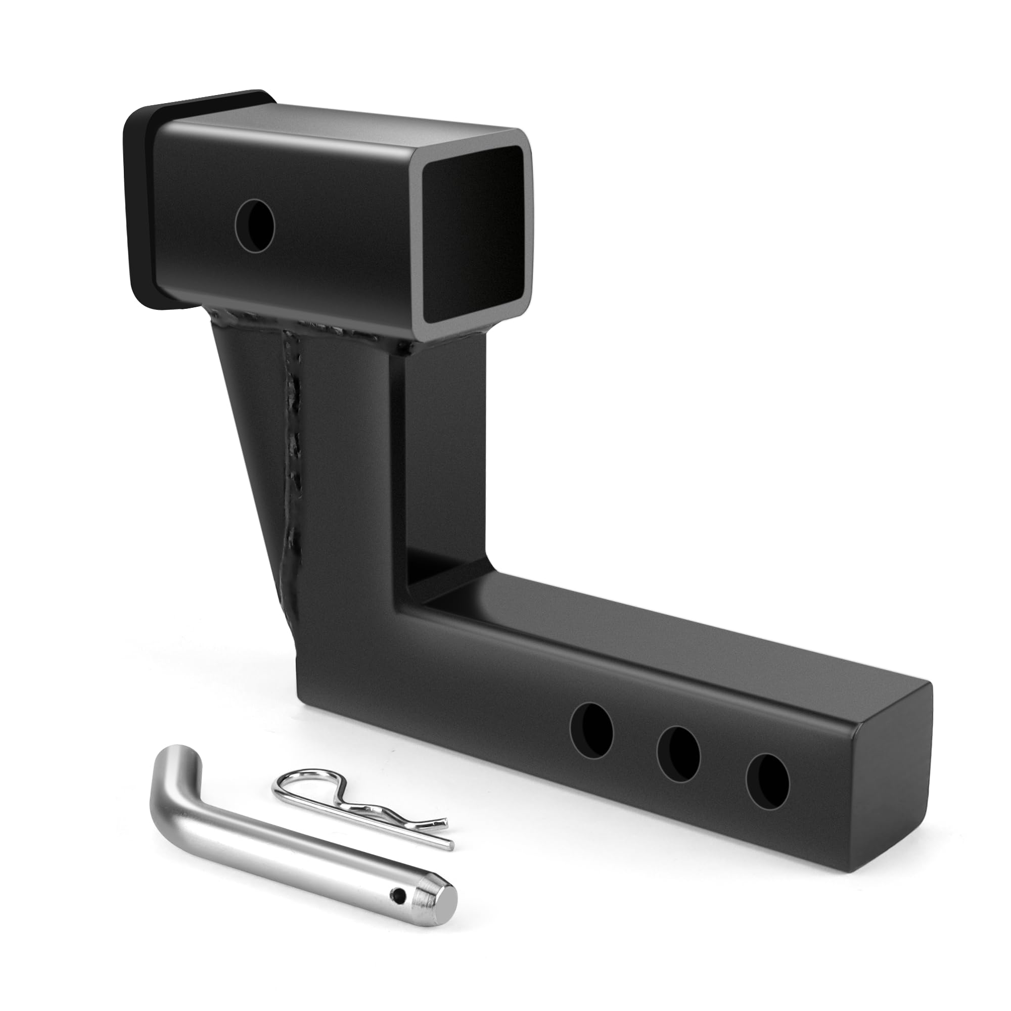 Fetechmate 2in trailer hitch extension showing versatile towing options