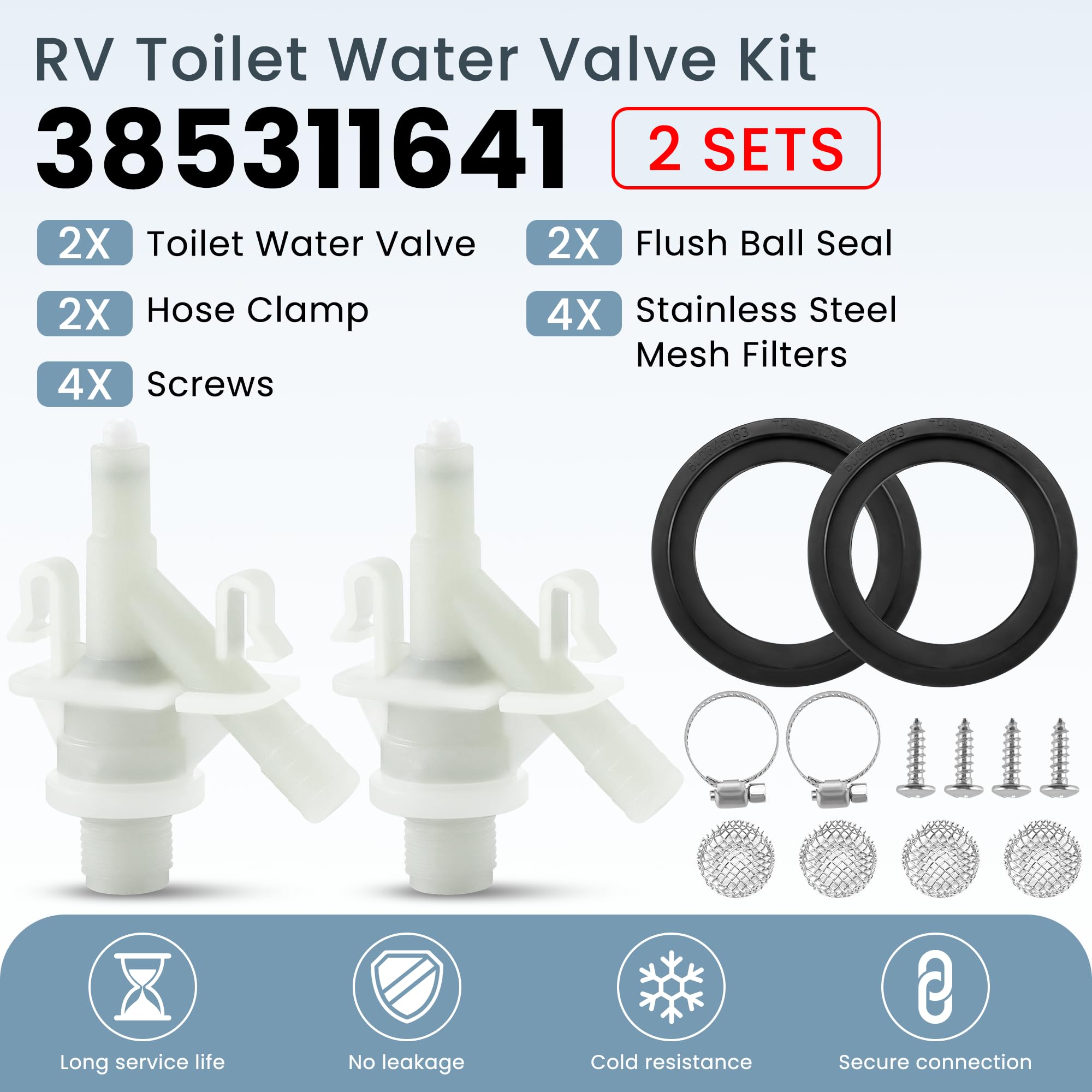 Fetechmate 385311658 flush ball seal reduces leaks and odors