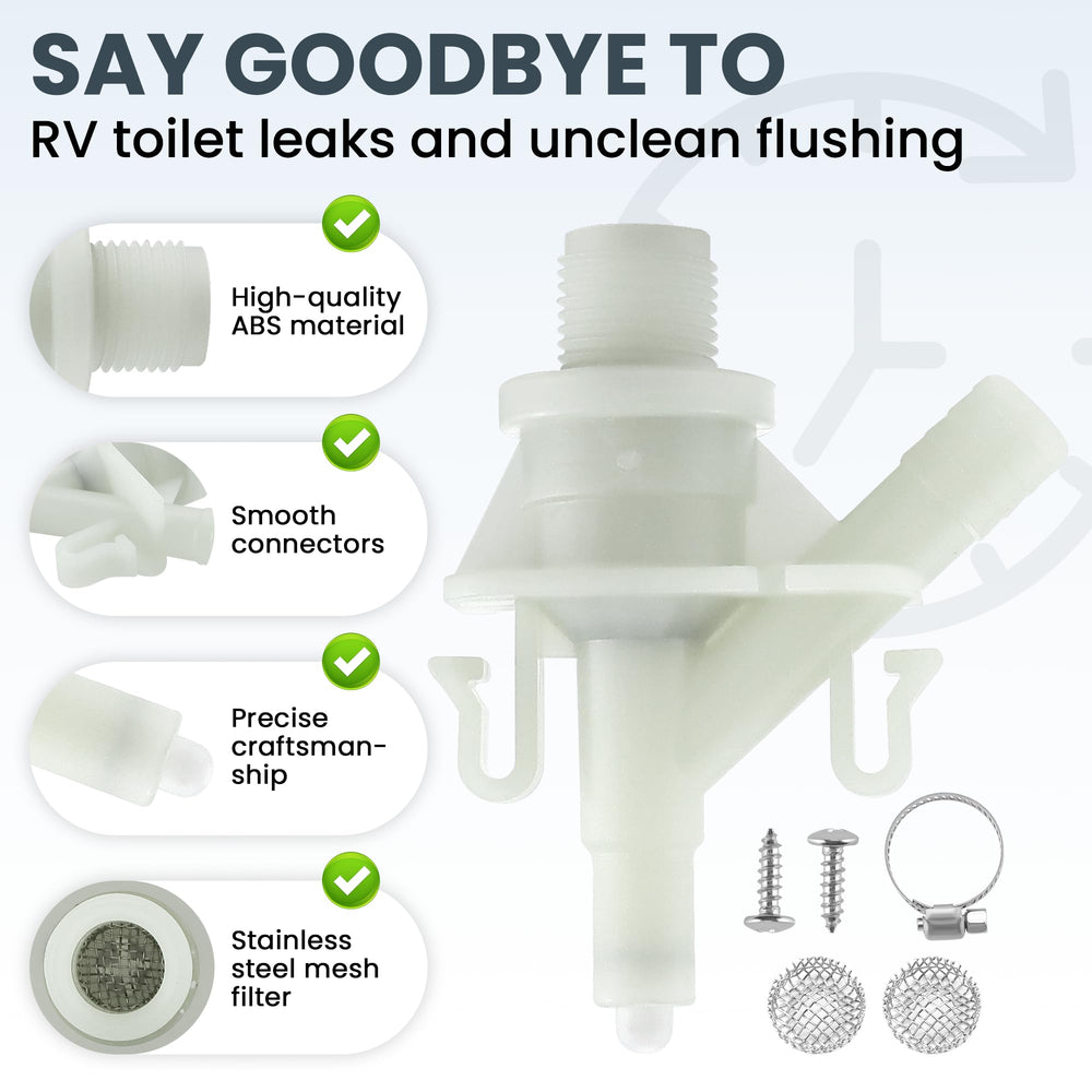 Fetechmate leak proof seal design supports cleaner RV bathroom