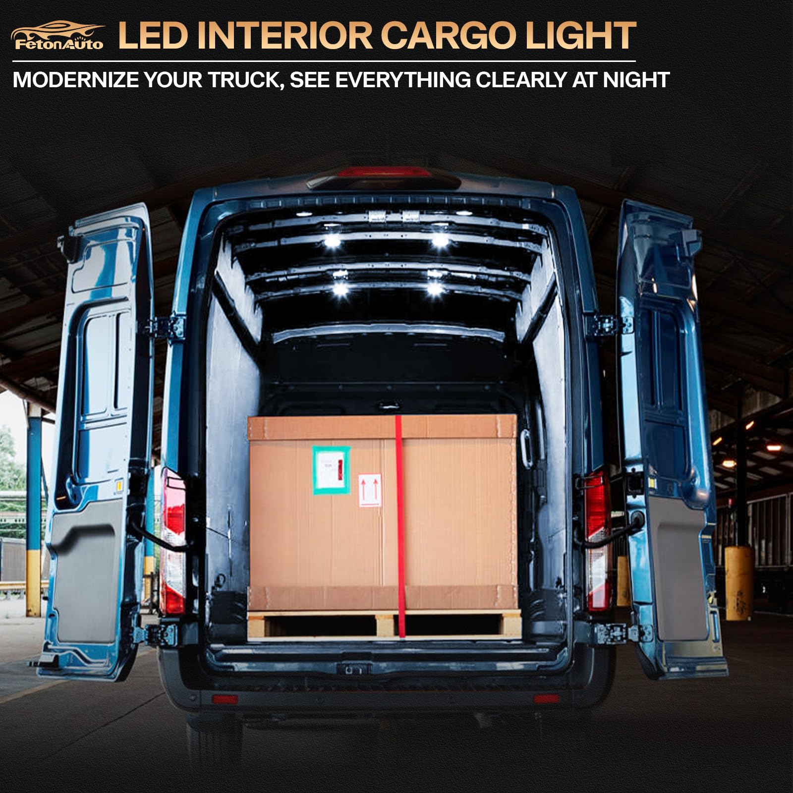 FetonAuto Ford Transit cabin light set supports 2014-2024 models with reliable LED upgrade