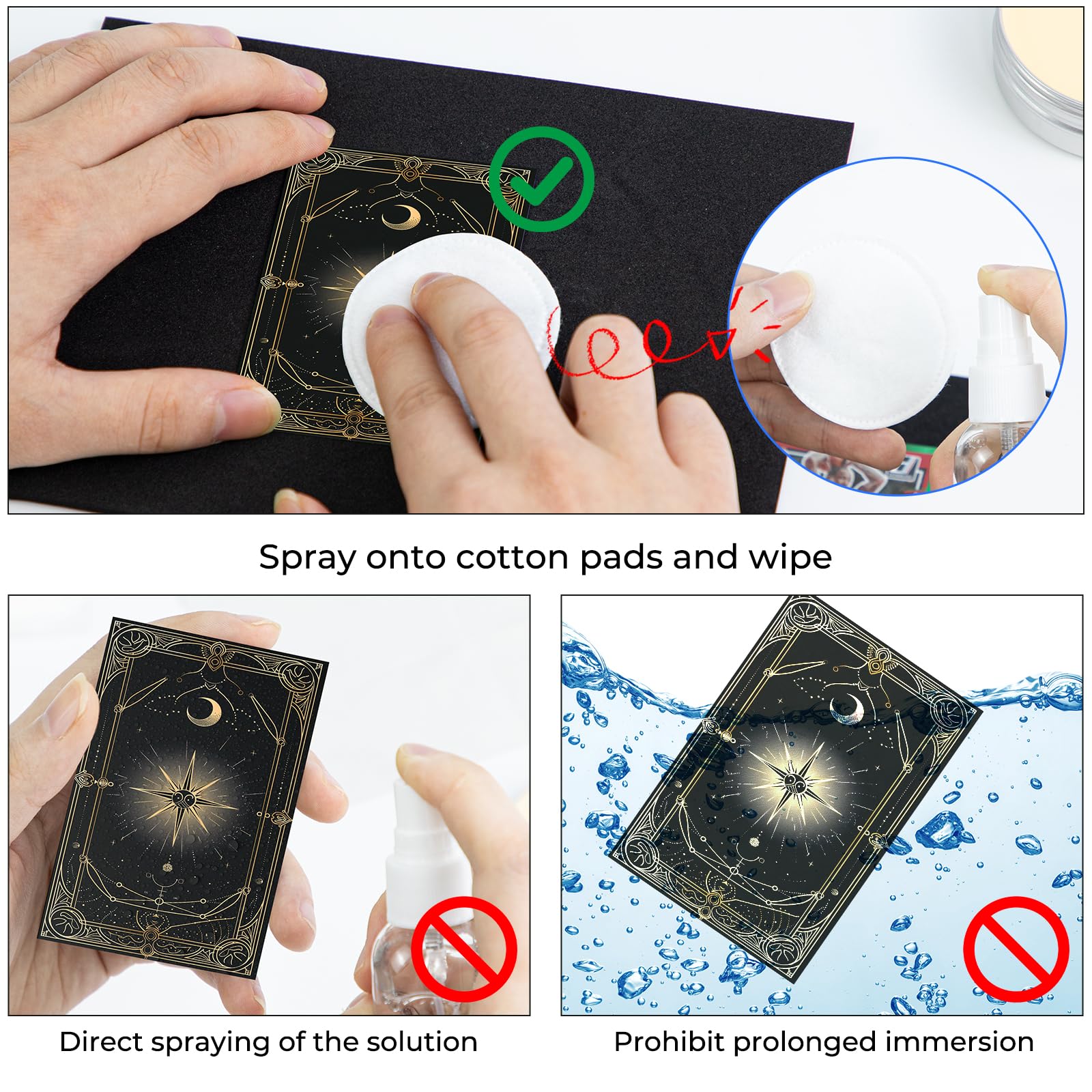 FETUSI Card Care Clean Kit magnifying glass for detail inspection.