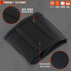 fewfuss universal dirt bike seat cover with double stitching for durability on rugged trails