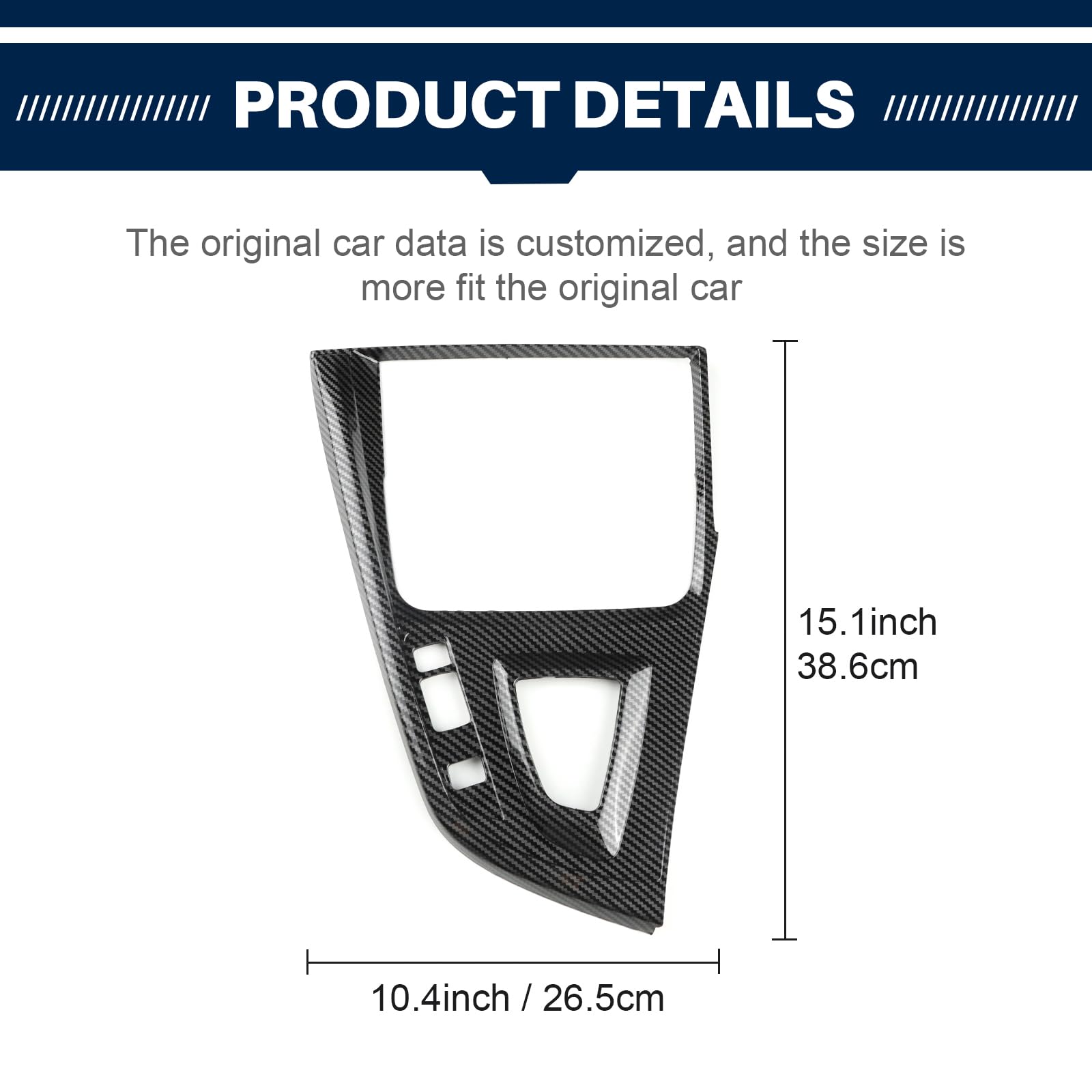 FEXIDA F30/F31 interior upgrade carbon fiber shift panel cover for BMW