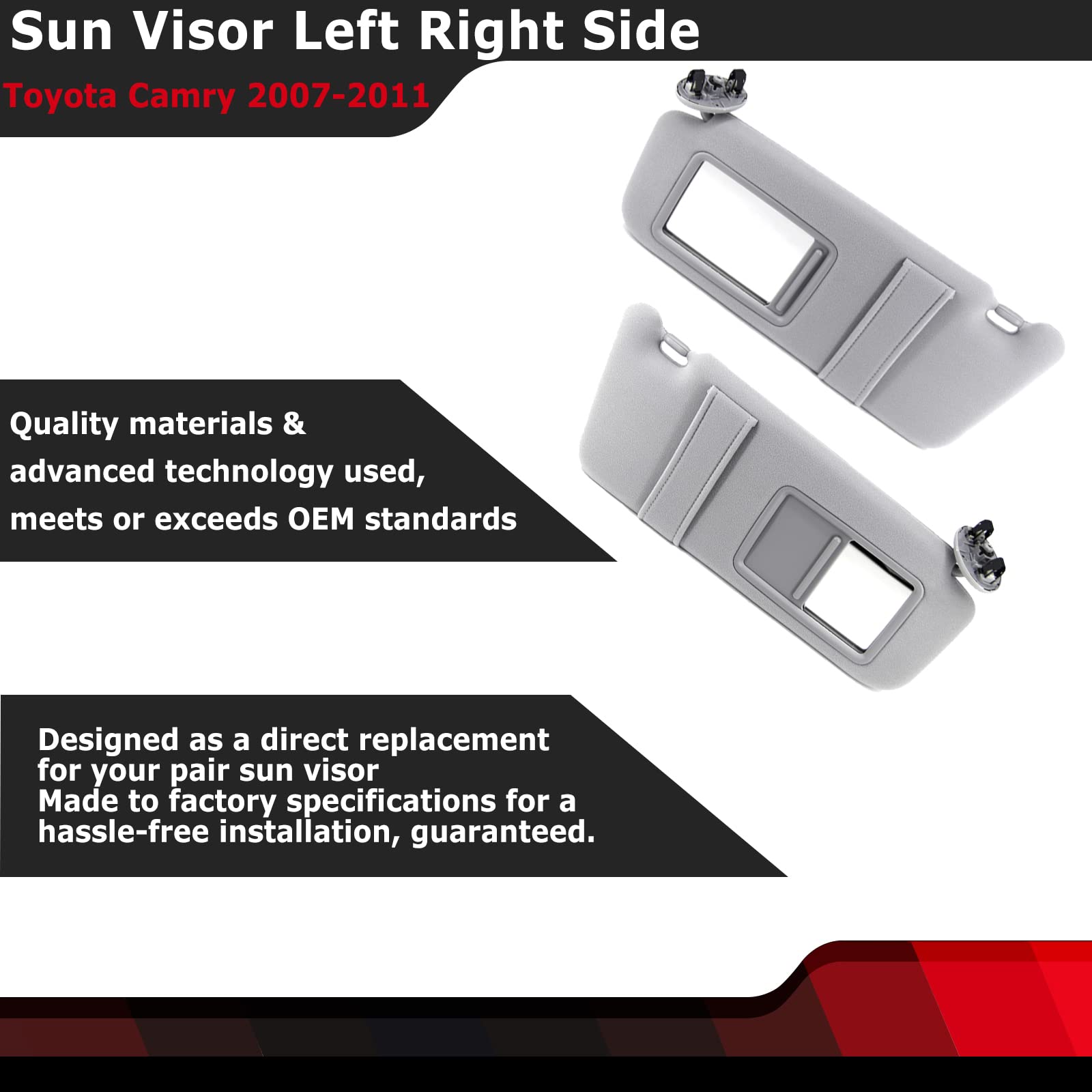 FEXON sun visor right passenger view shields eyes from sun