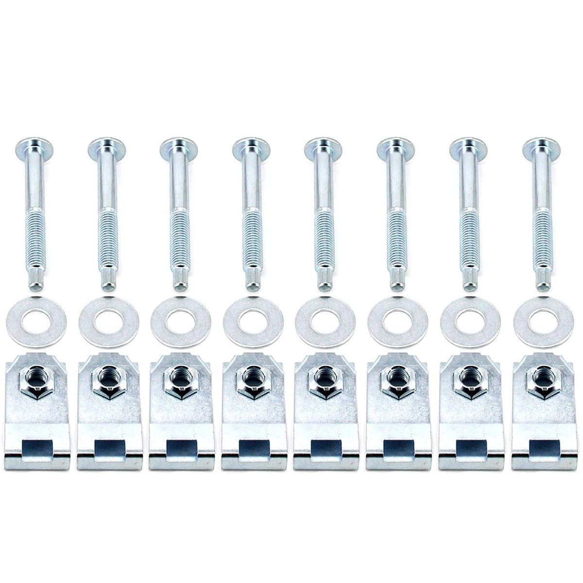 FEXON truck bed mounting kit with eight bolts and nuts, durable hardware.