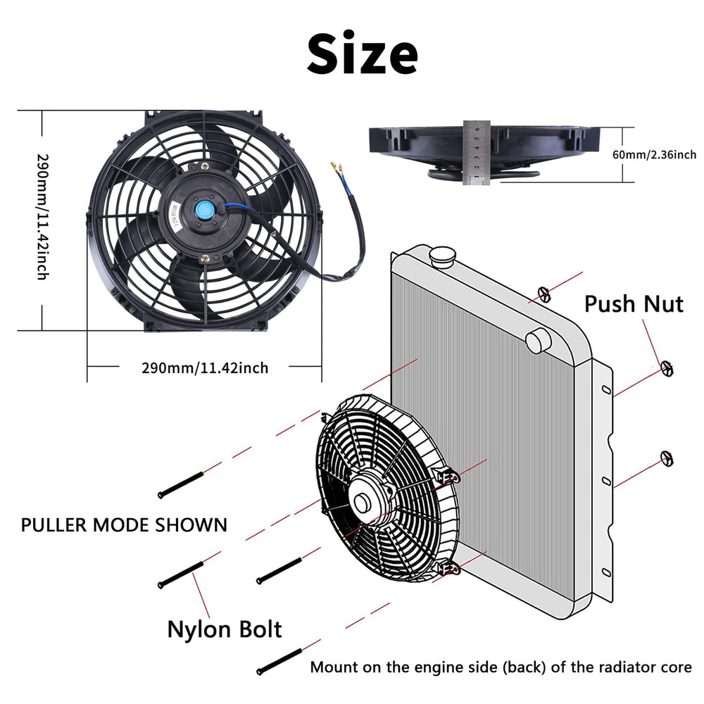 FGJQEFG 12V 80W dual cooling fan enabling quick heat dissipation