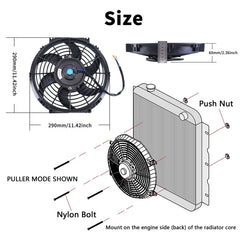 FGJQEFG 12V 80W dual cooling fan enabling quick heat dissipation