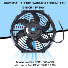 FGJQEFG Black finish radiator fan blends with engine bay aesthetics