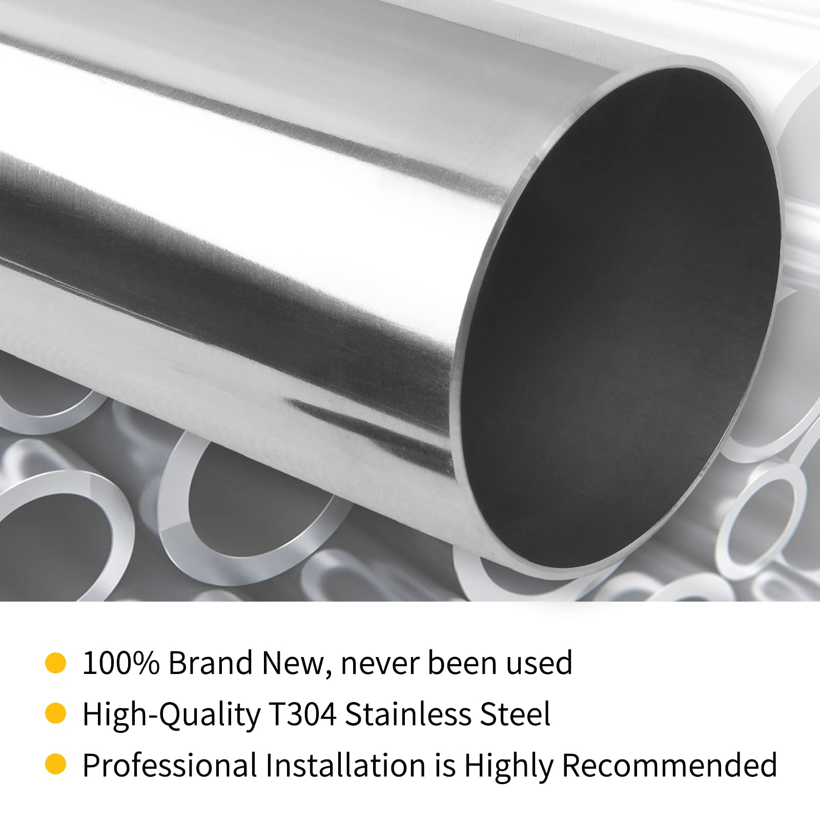 FGJQEFG 40-inch straight pipe supports DIY fabrication projects.