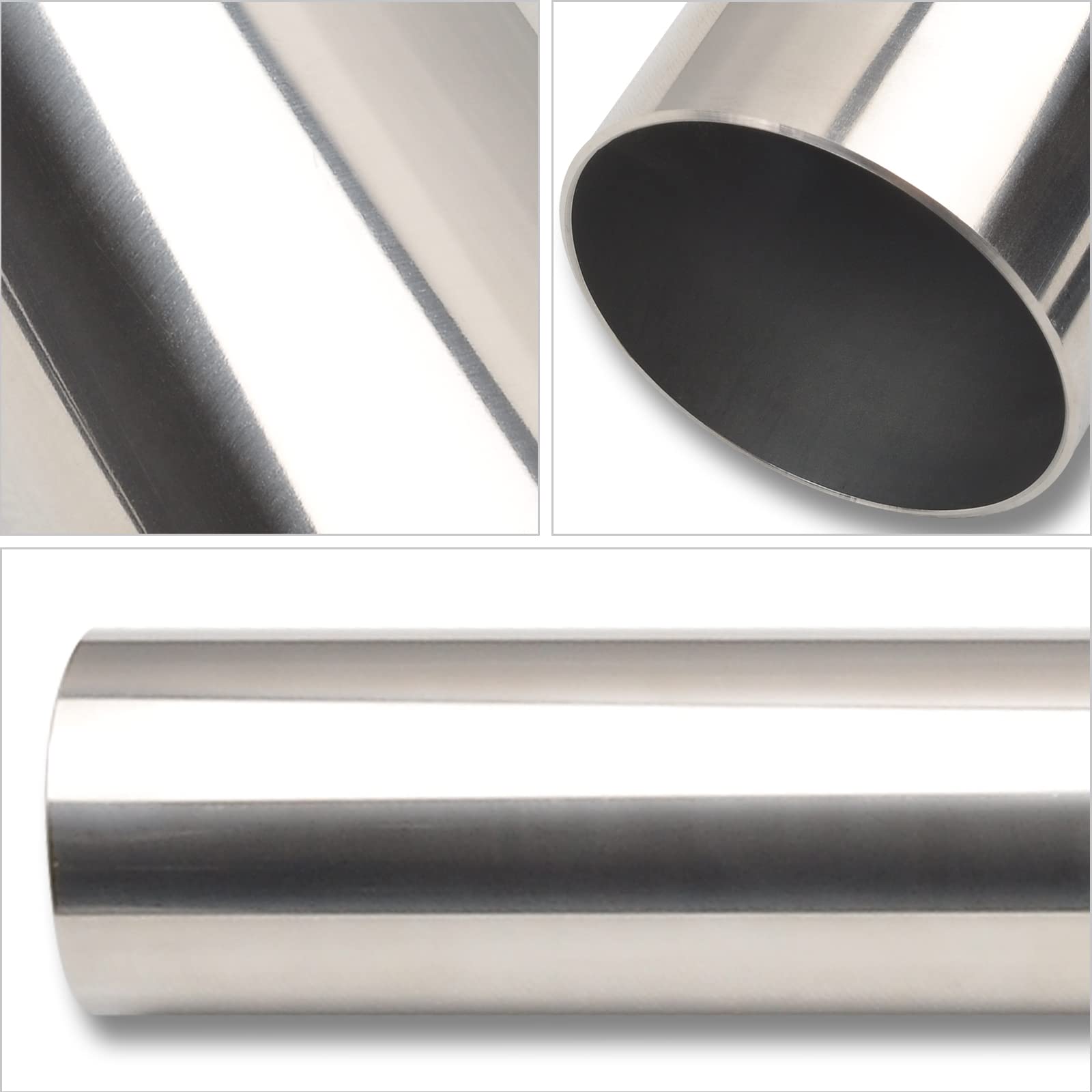 FGJQEFG polished 2-inch exhaust tube surface detail with sleek DIY-ready shine.
