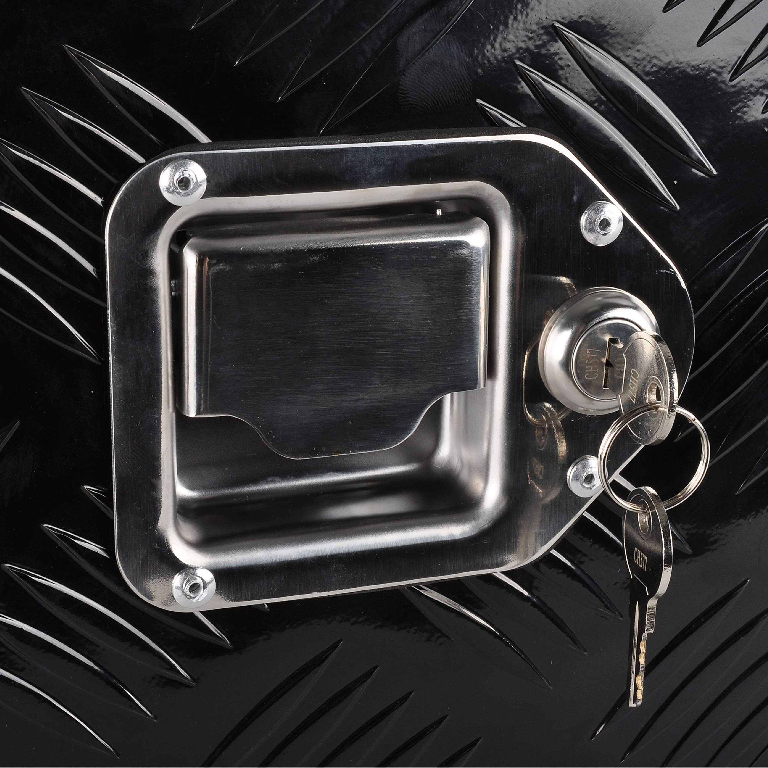 FGJQEFG rear-of-RV installation offers convenient storage for camping gear.