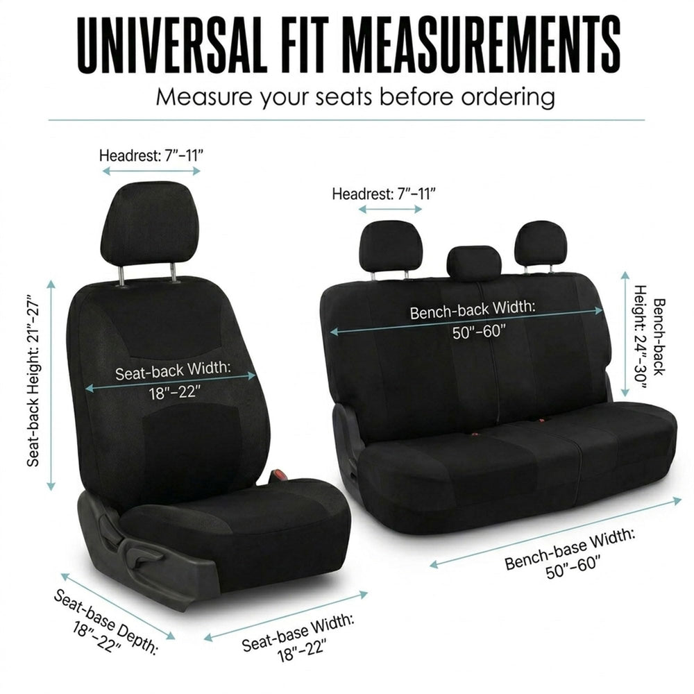 FH Group black fabric interior protection suitable for SUV, sedan, and van interiors