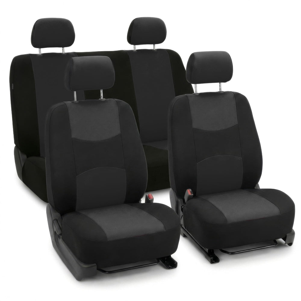 FH Group Bright Flat Cloth front seat covers protect upholstery with quick install