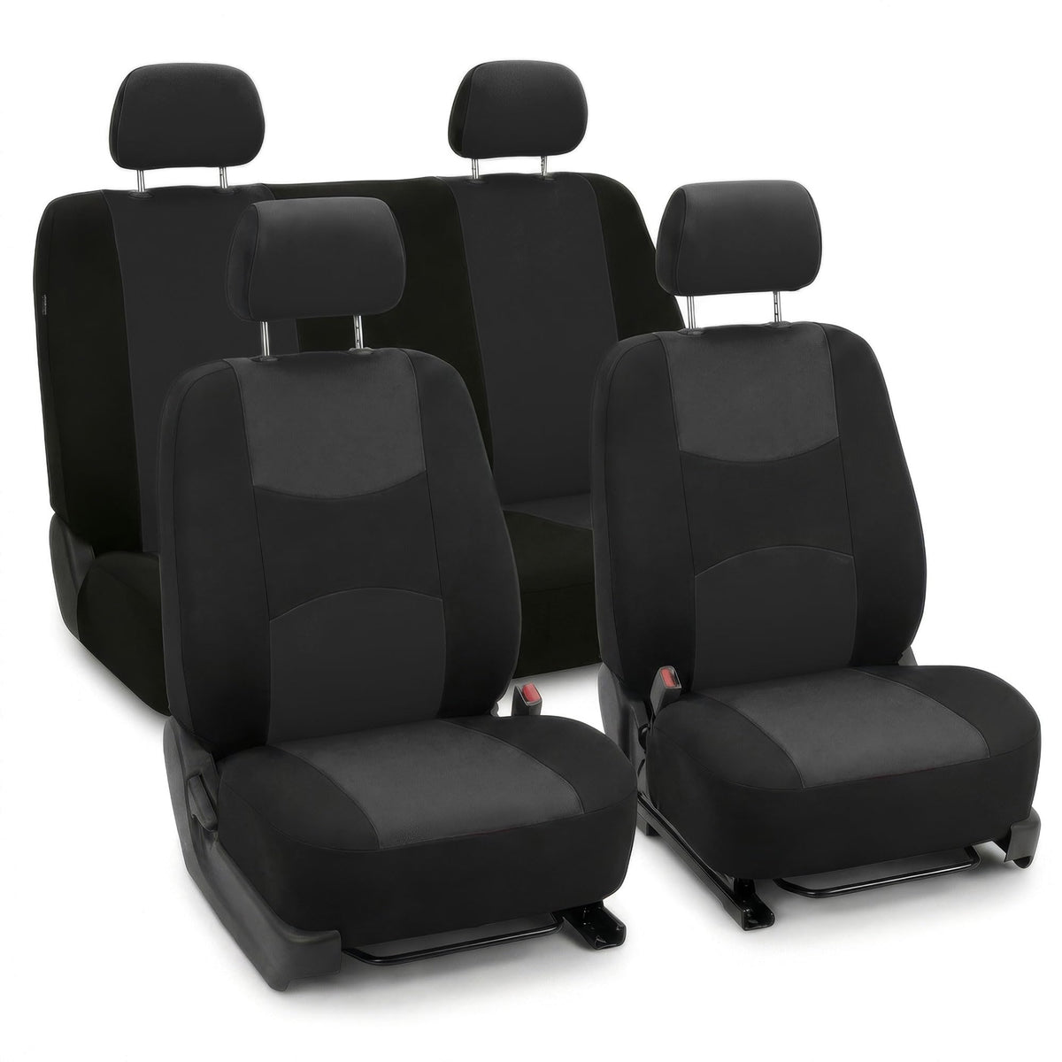 FH Group Bright Flat Cloth front seat covers protect upholstery with quick install