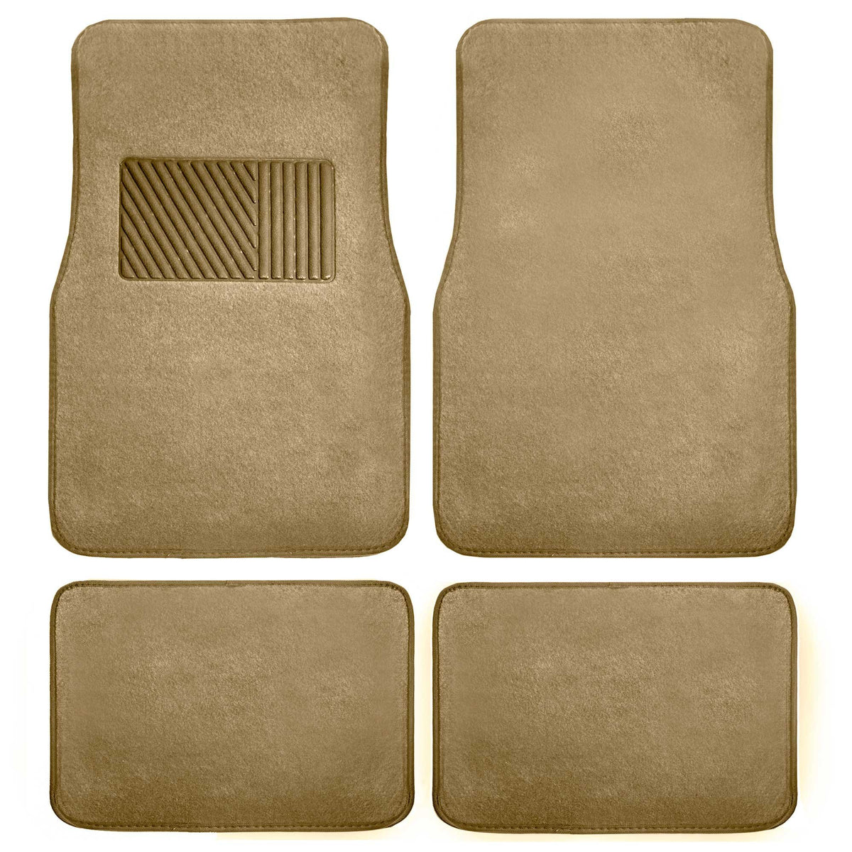 FH Group deluxe driver floor mat with heel pad protects the footwell.
